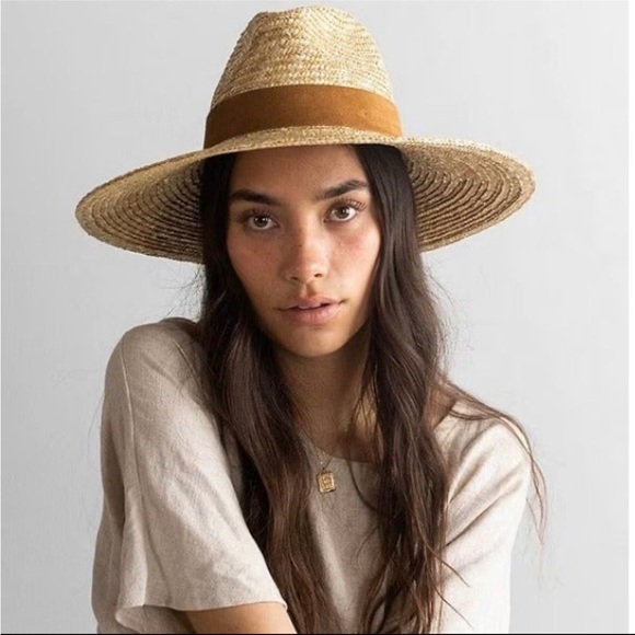 Gigi Pip Isla Straw hat with Suede Band New with Tags - Picture 2 of 4